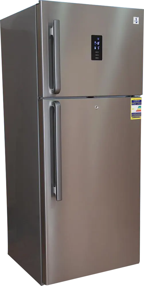 ثلاجة الاسكا ، نوفروست، 445 لتر، 2 باب، فضي، HD546
