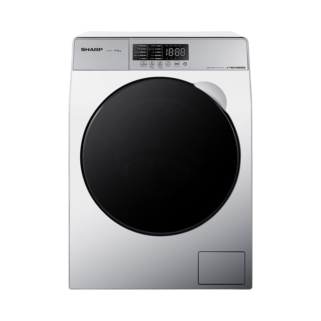 غسالة شارب K-PRO فول أوتوماتيك 7.5 كجم انفرتر (رمادي فاتح )ES-FE752KLE-W