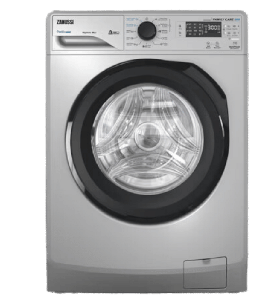 غساله زانوسي 8ك 1200 لفه بخار (فضي باب اسود) ZWF8240SB5