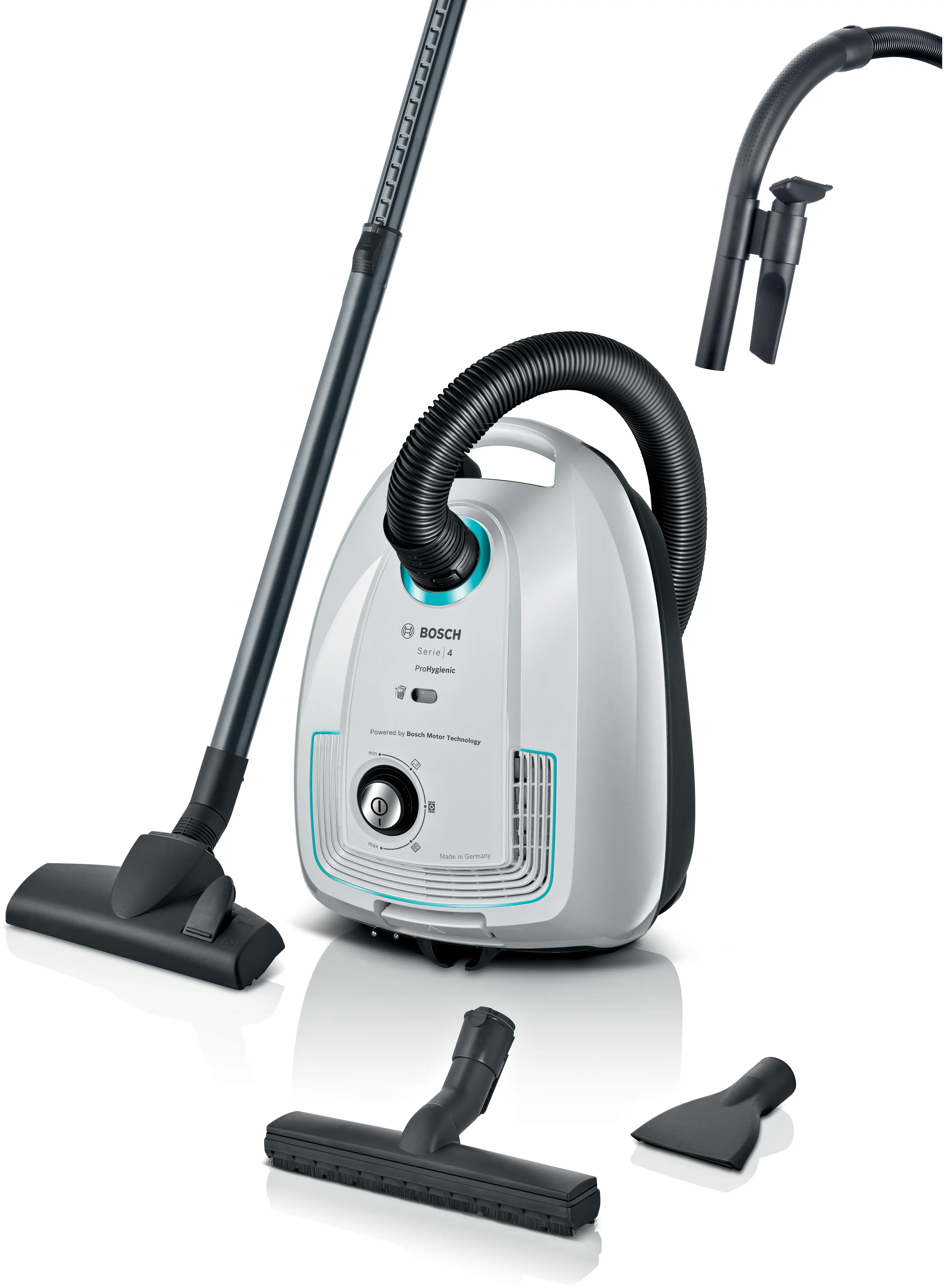 Series 4 مكنسة بوش كهربائية مزودة بكيس ProHygienic مظلم BGL38WHYG