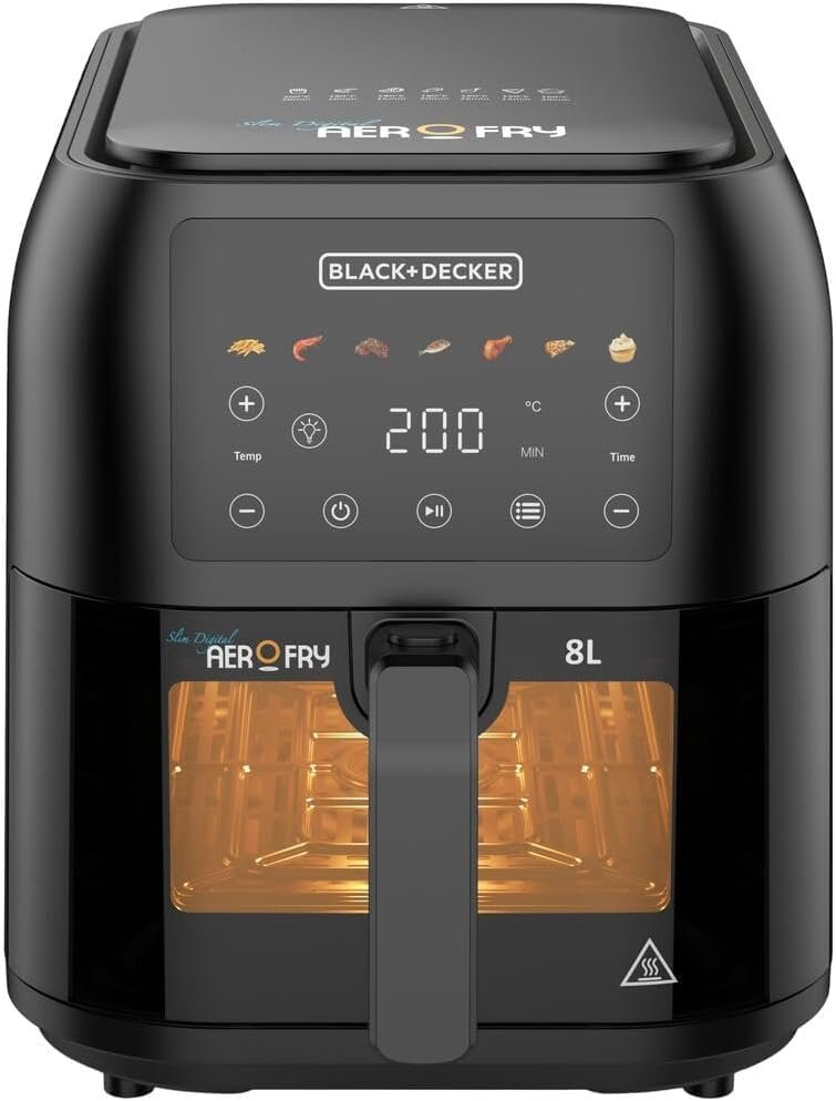 قلاية هوائية بلاك أند ديكر 8 لتر 1700 وات SAF80W-B5 Black and Decker