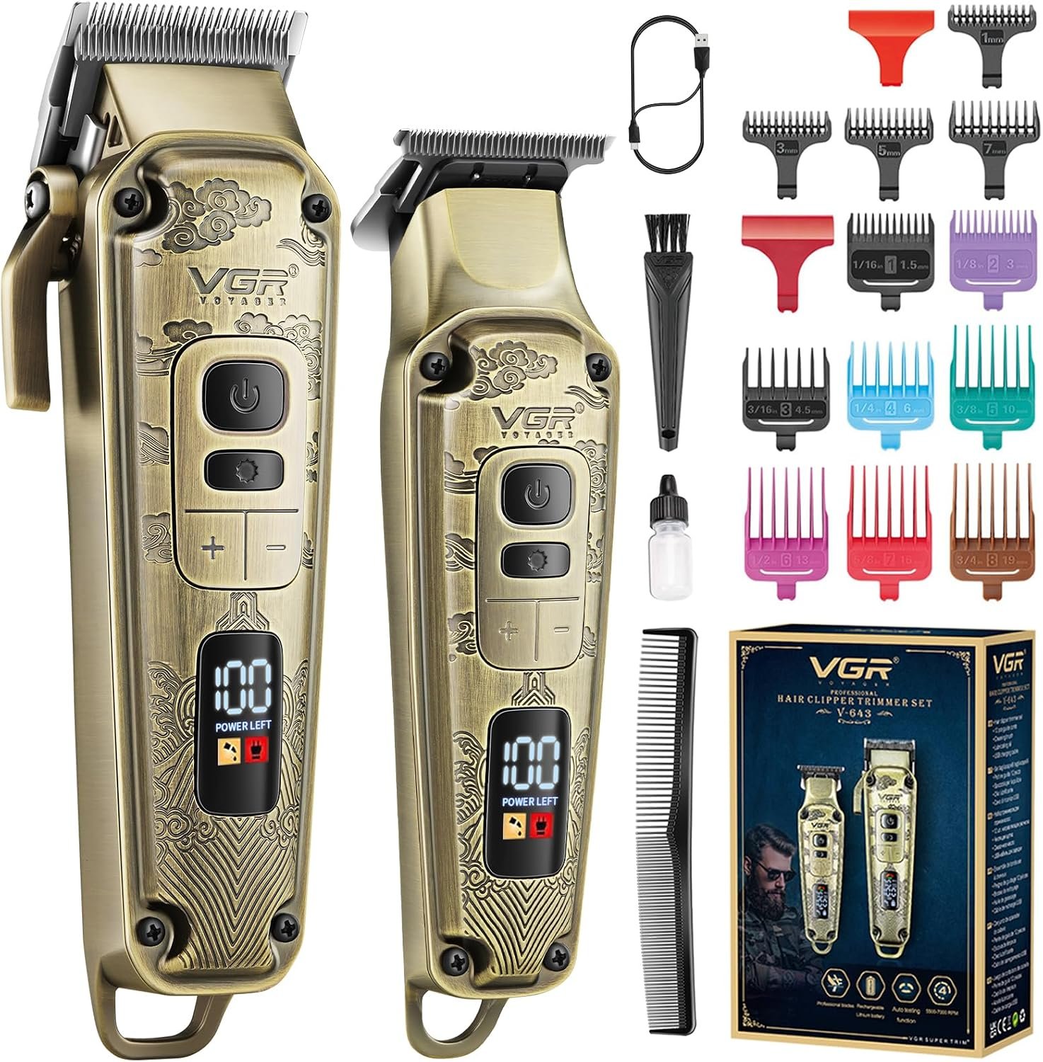 ماكينة حلاقة VGR احترافية شحن V-955