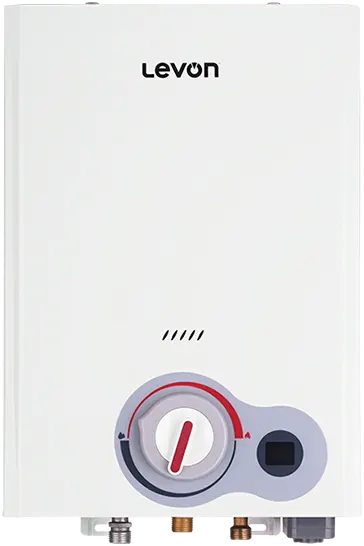 سخان مياه غاز ليفون 6 لتر، شاشة ديجيتال، ادابتور، بدون مدخنة، أبيض، Levon 6518123