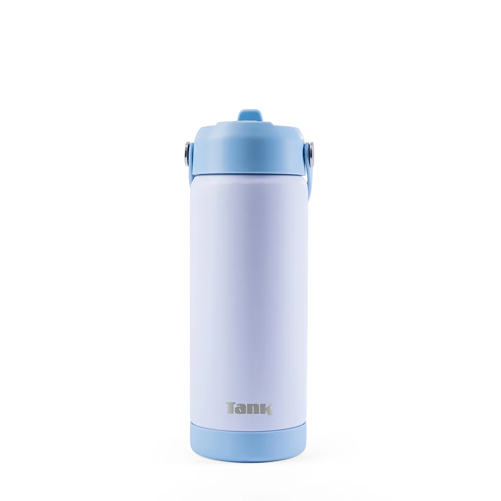 تانك زجاجة موف Stainless 550 مل ساقع (ازرق فاتح)