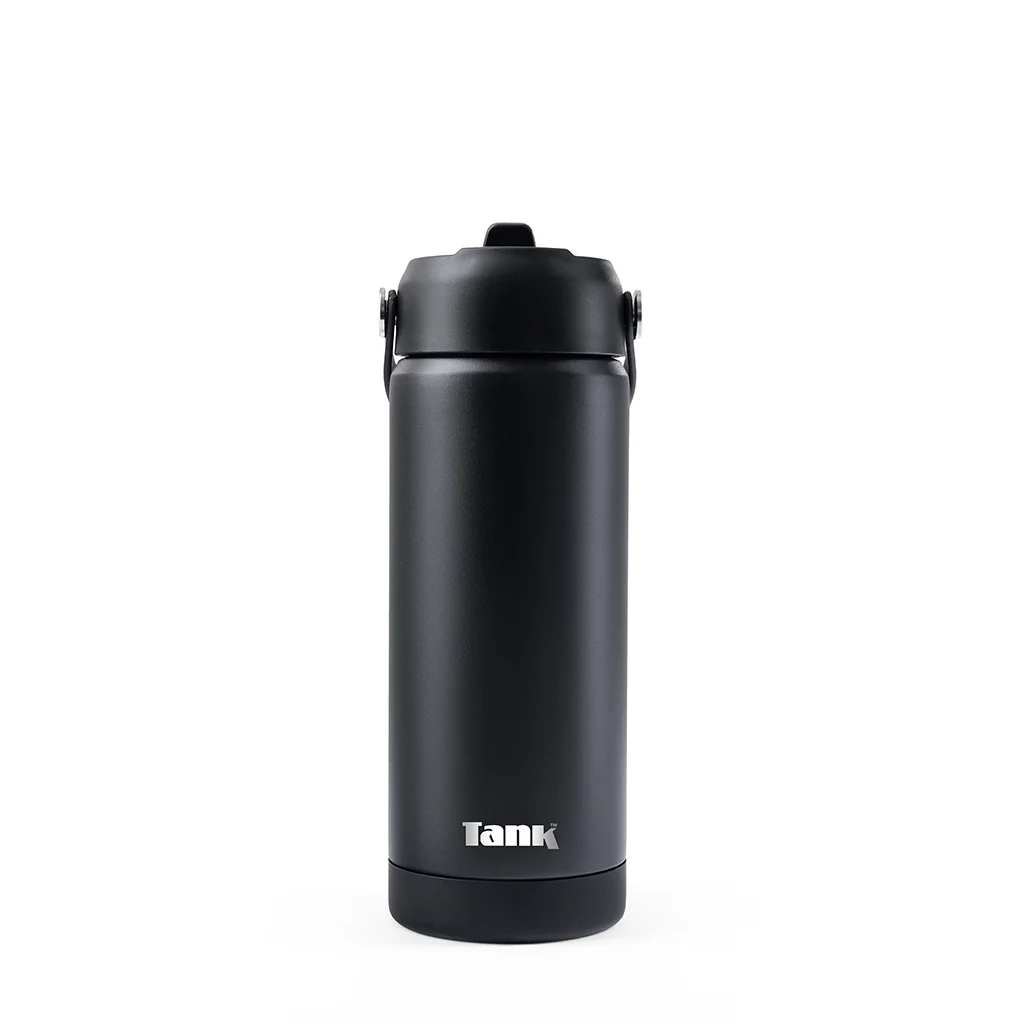 تانك زجاجة موف Stainless 550 مل ساقع (اسود)