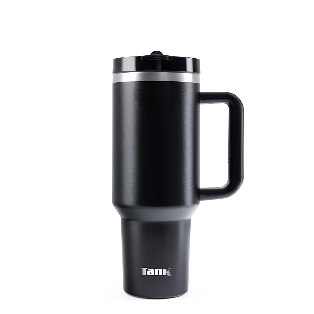 تانك زجاجة كوينشر Stainless 1200 مل ساقع (اسود)