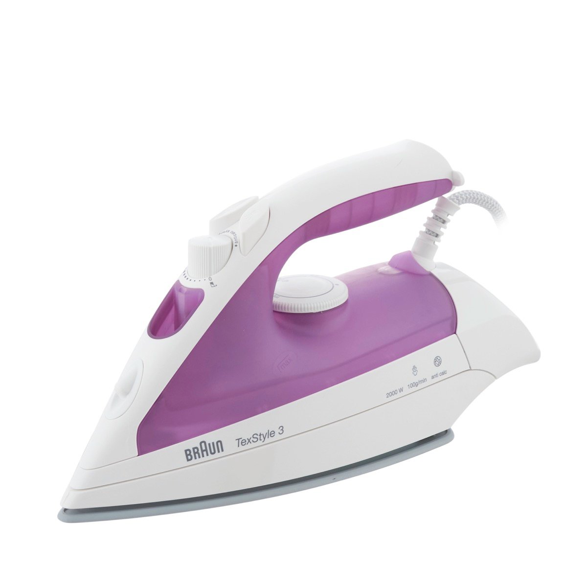 مكواة بخار براون تيكستايل 3 ،ابيض *ارجواني - TS320C