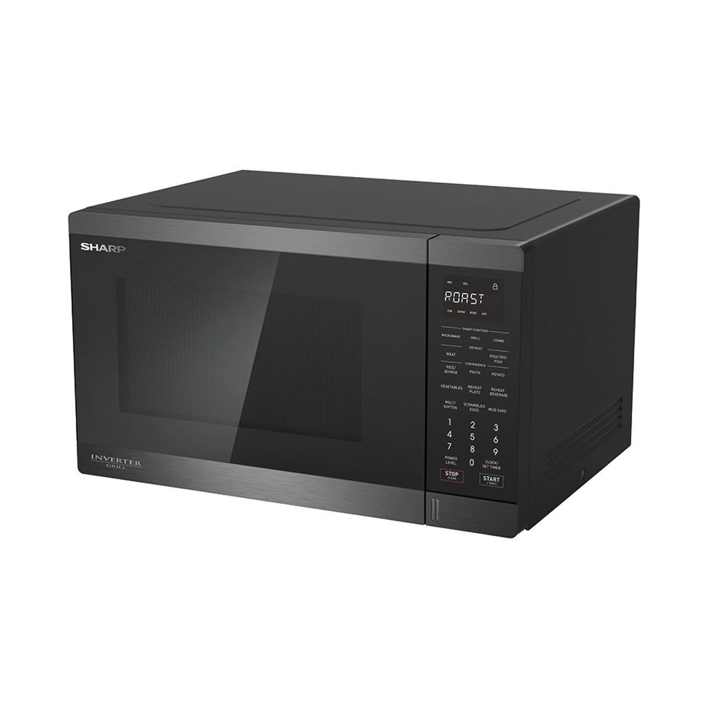 ميكروويف شارب شواية انفرتر 34 لتر 1100 وات 23 قوائم( أسود) R-340GRI-BS2